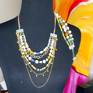 Plunder necklace with matching bracelet